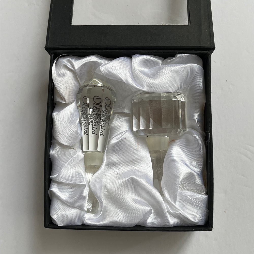 Oleg Cassini Crystal Bottle Stoppers NIB - Picture 8 of 11